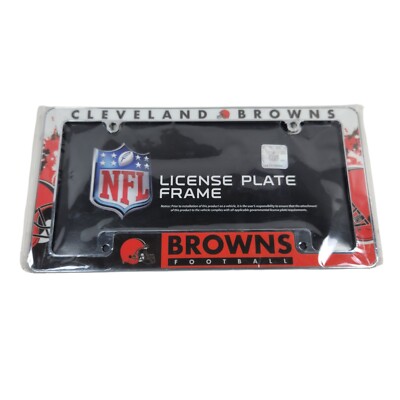 Cleveland Browns NFL Football Metal License Plate Frame by Sparo