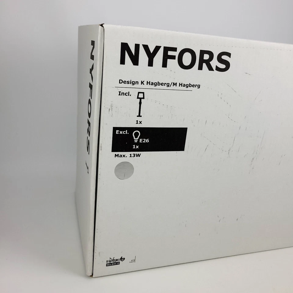 Ikea Nyfors Floor Lamp Adjustable Height Nickel Plated/White New - Image 3 of 4