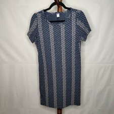 Old Navy women's size S t-shirt dress blue print scoop neck short sleeves