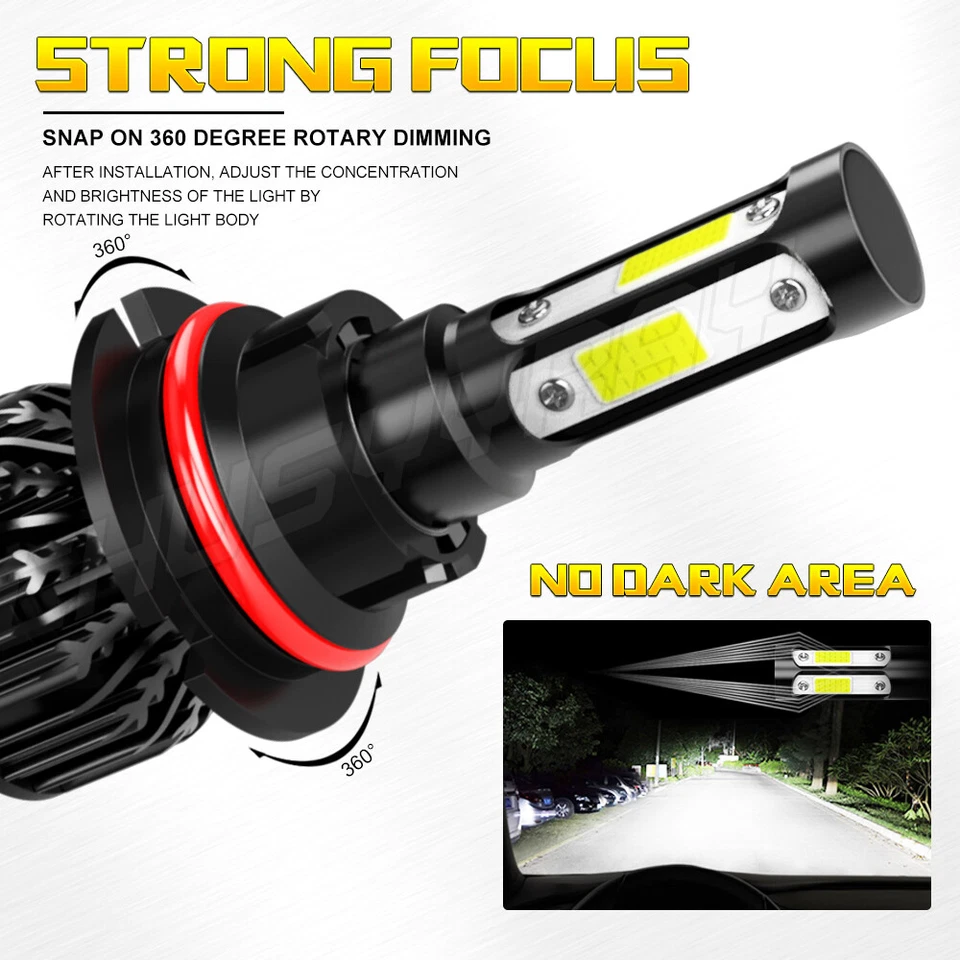 For Suzuki SX4 2007-2013 2Side LED Headlight High Low Beam Bulbs 2x 6000k white - Image 2 of 4