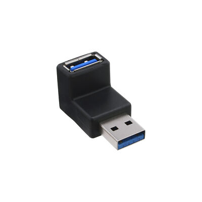 InLine Adapter USB 3.0 Stecker/Buchse gewinkelt Schwarz 35300R Neu 