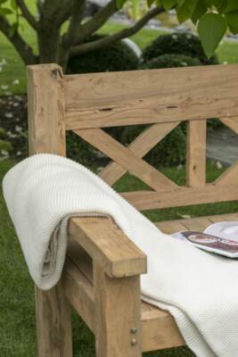 Gartenbank Woodie Rustique Breite 160 cm Teakholz wetterfest YOURSOL by deVries