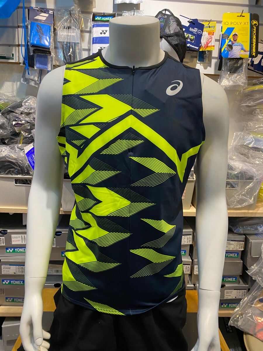 Asics Half Zip Sleeveless Top Men's Sports Tank [105/XL Asics Half Zip Sleeveless Top Men's Sports Tank [105/XL