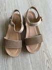 Beautiful Sparkling Gold Sandals For Girls Size 9 — photo 4