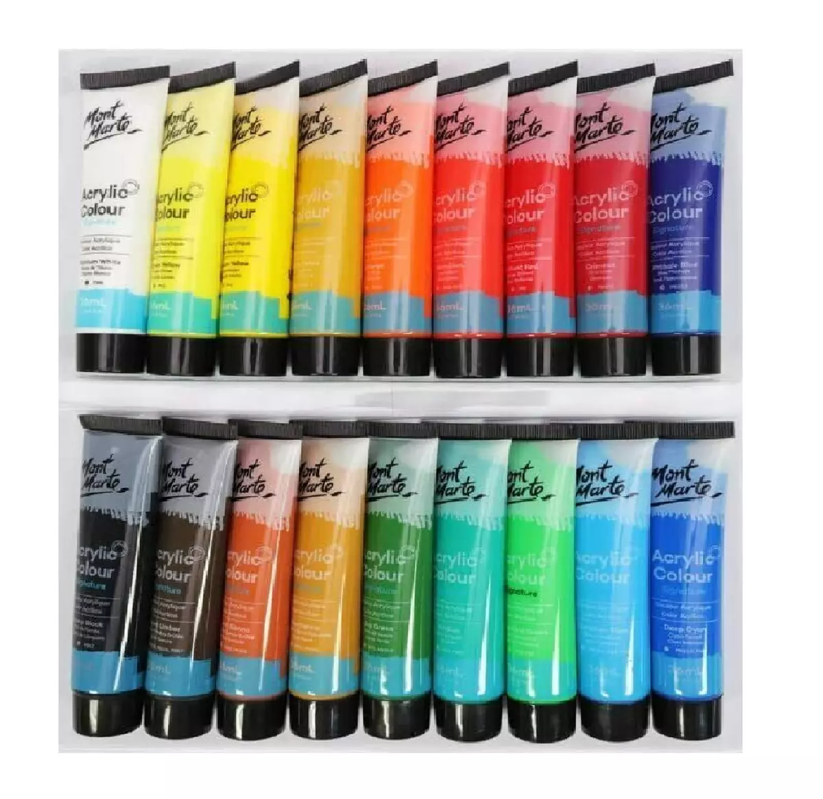 Mont Marte Studio Acrylic Paint 75ml Tube 24 colours Fluid Artwork Art Supply