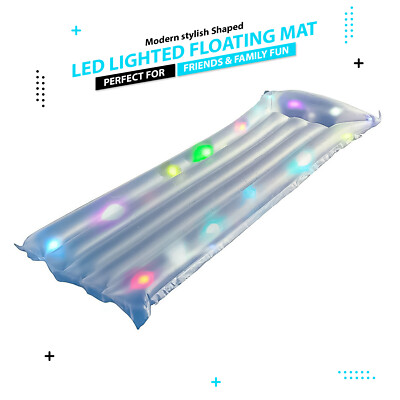 AUFBLASBARE JILONG POOL MATRATZE SCHWIMMEND BELEUCHTUNG POOL LIEGE SPASS