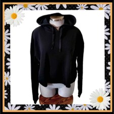 Midnite ☆ Raw Edge Cropped Fleece Hoodie ☆ 3x ☆ Nwt