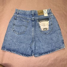 Vintage Lee Relaxed Fit Womens Denim Shorts, Deadstock NWT, Size 16
