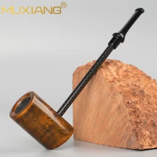 MUXIANG Briar Popeye Tobacco Pipe Smooth Sailor Sitter Pipe Wood Cherrywood Pipe