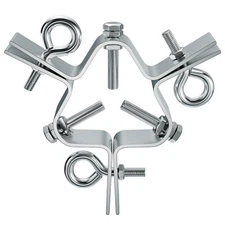 Adjustable 3 Way Down Antenna Guy Wire Ring, Guy Wire Clamp up to 2-1/4" Mast