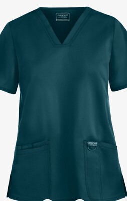 Cherokee Women's Revolution Scrub Top Style-WW710. Color-Caribbean Blue. NWT!!