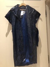 Martin Grant Runway Patent Leather Jacket- Dark Blue-rrp £2000