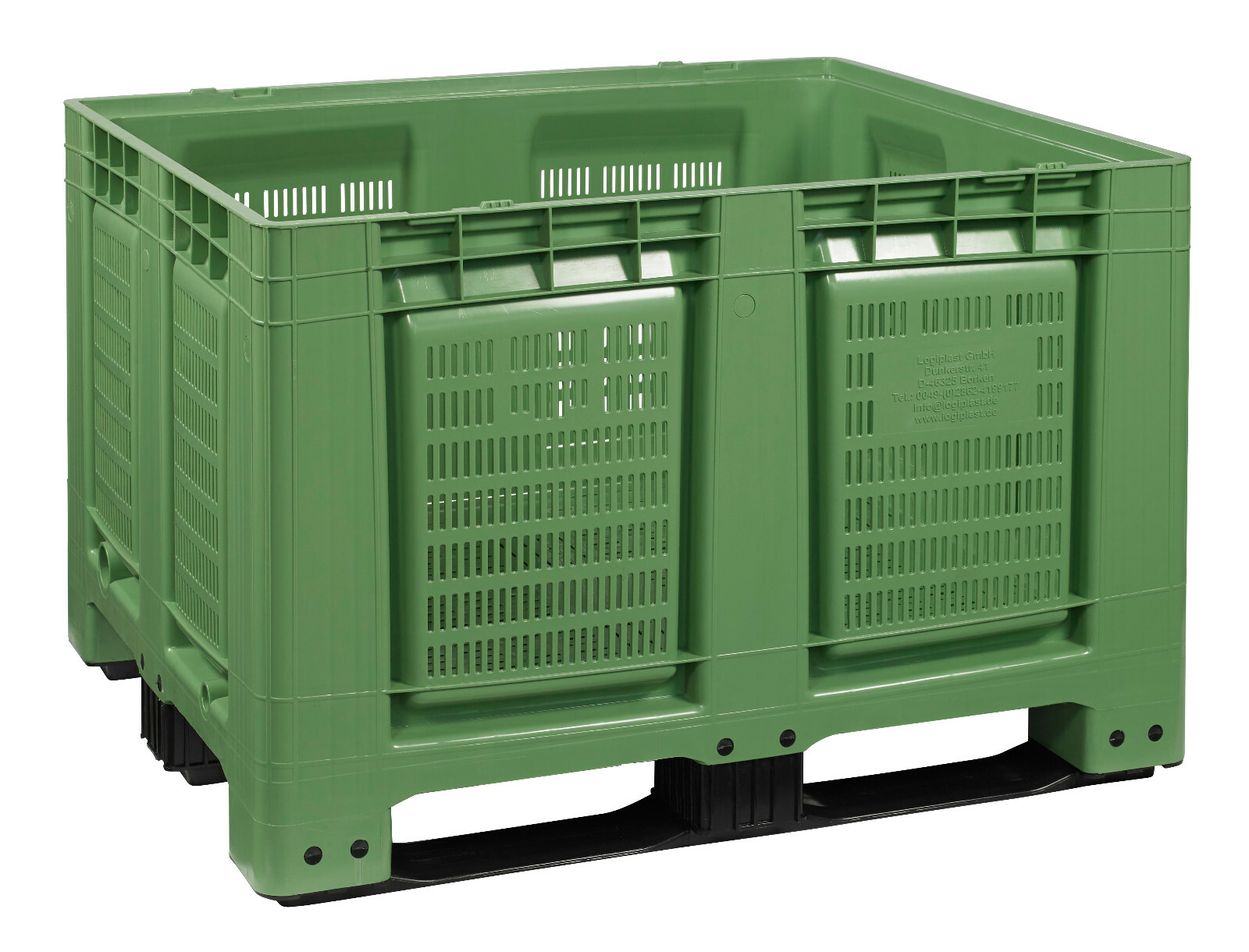 Palettenbox Großbehälter 1200x1000x790mm Palettenbehälter 3 Kufen