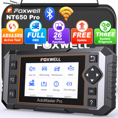 Foxwell NT650 PRO Profi KFZ OBD2 Scanner Auto Diagnosegerät Injektor DPF ABS EPB