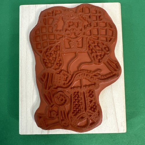 Annette Watkins LAUREN ENGEL Stoffpuppe Teddybär Holz montiert Gummi Handarbeit Stempel - Bild 3 von 7