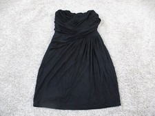 EXPRESS Black Mini Dress Small Ruched Strapless Bodycon Sweetheart Cocktail EUC