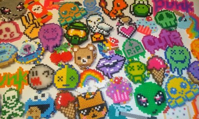 10 Mystery Perler bead Kandi Bracelets- RAVE-EDM-PLUR- EDC- FESTIVAL