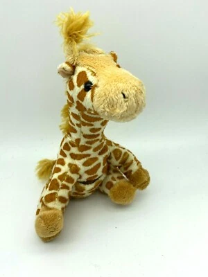 MARKENLOS Giraffe Plüsch 18cm Hellbraun Kuscheltier Giraffe mit Tasche weich