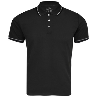 Kids Boys Girls Black Polo T Shirt 