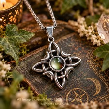 Witch's Knot Necklace 304 Stainless Steel Wiccan Pagan Celtic Pendant