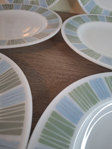 Vintage JAJ Pyrex - 6 x Dinner Plates - Matchmaker Pattern Retro 1960s 25 cm - Picture 8 of 20