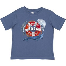 Inktastic It's My First Family Cruise 2026 Baby T-Shirt Whale Whales Beluga Blue