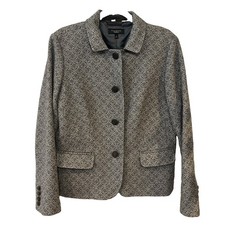 Talbots Women's Wool Blend Blazer Jacket Sz 14 Long Sleeves Fully Lined