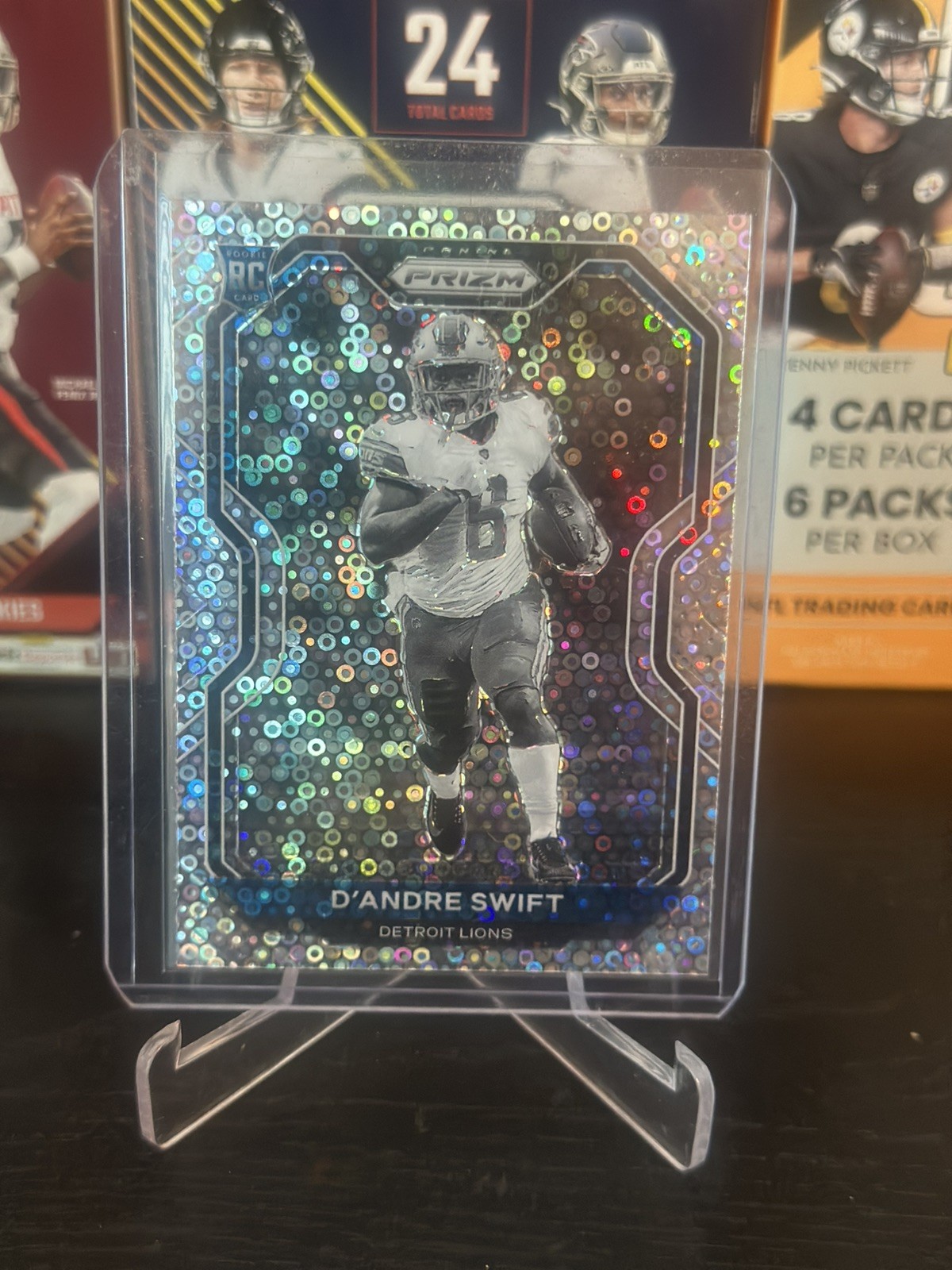 2020 Panini Prizm #358 D'Andre Swift Negative No Huddle Disco Rookie RC