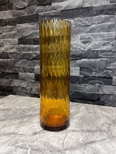 Vintage Retro Orangey Browny Yellowy 10" Vase