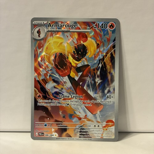 🔥Pokémon TCG Armarouge Pitch Black Illustration Rare 86/84 Full Art Holo NM+🔥