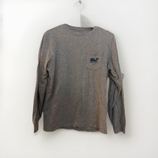 Vineyard Vines Youth XL Gray Long Sleeve Lacrosse Theme Whale Graphic