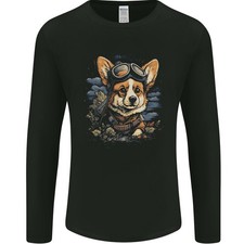 Un T-Shirt À Manches Longues Pour Hommes Corgi Mignon