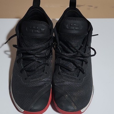 Nike LeBron Witness Black Red Basketball Mens Mesh Sneakers Athletic Shoes