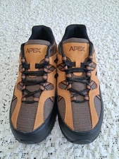 Apex Men's Hiker V751MW09 Size 9 Wide Shoes Tan/Black Leather Lace Up