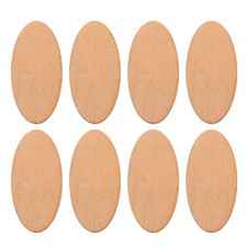 60 Pcs Oval Wood Cutouts for Crafts Unfinished Art Natural Slices