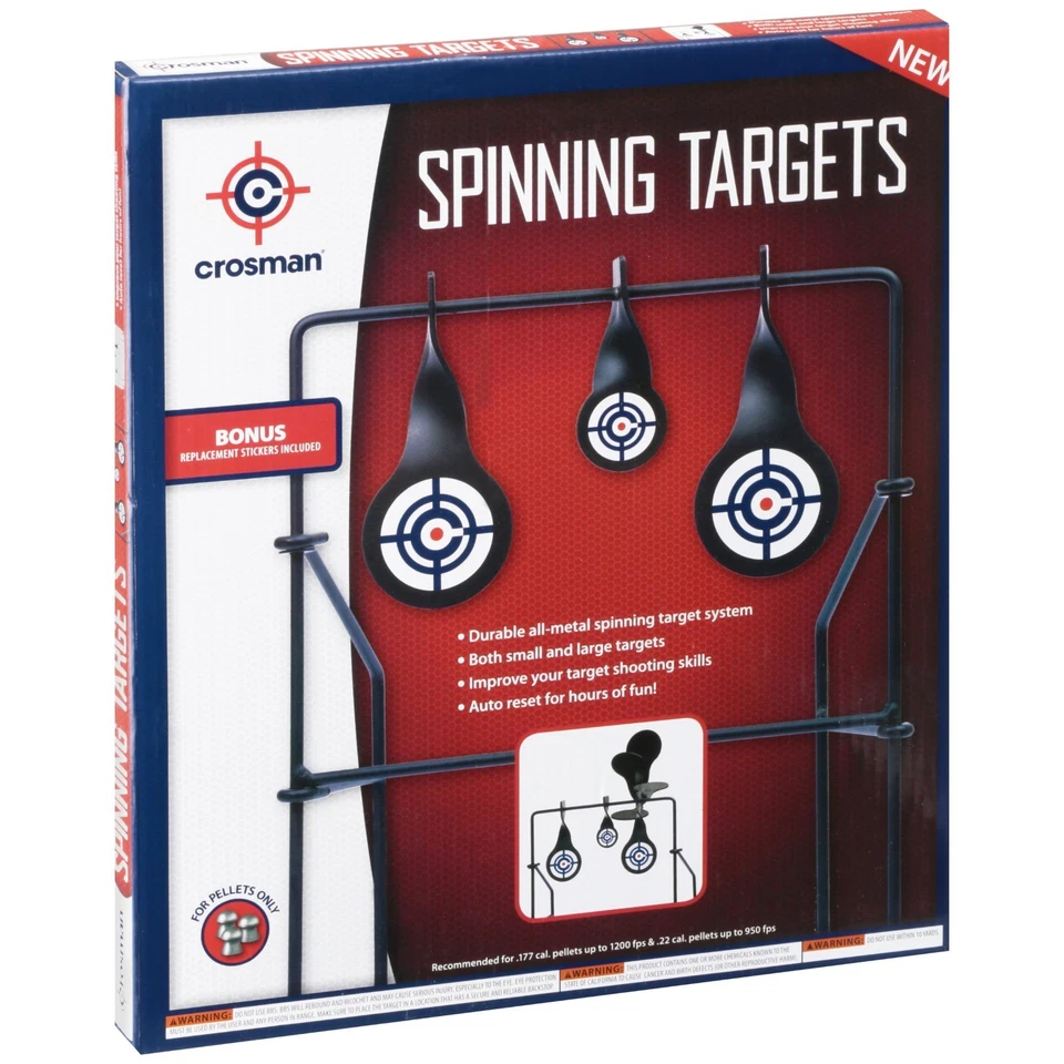 Spinning Shooting Targets Gun Shoot Airgun BB Paintball Airsoft Hunting Pellet - Image 2 of 4