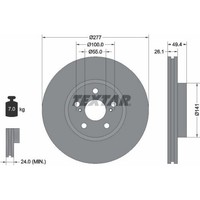 2X Textar 92135503 Bremsscheibe FüR Toyota Avensis T25