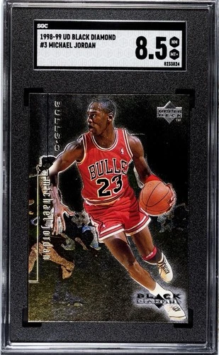 SGC 8.5 1998-99 UPPER DECK BLACK DIAMOND #3 MICHAEL JORDAN CARD CHICAGO BULLS