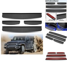KEWISAUTO TPE Door Sill Guards Protector for 2018-2022 Jeep Wrangler JL JLU