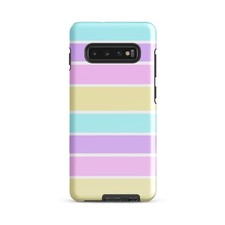 Cutecore Kawaii Pastel Stripes Tough Samsung Phone Case