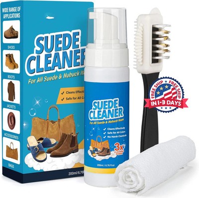 Kit De Limpieza Para Gamuza Limpiador De Zapatos Con Cepillo Y Toalla. 6.76 Oz