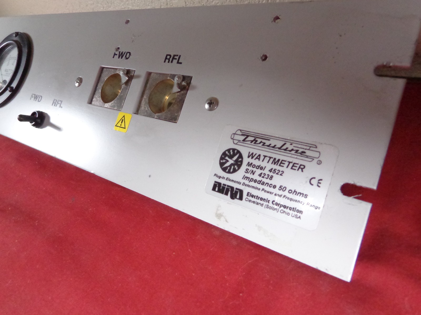 Bird Thruline 4522 Radio Repeater 19" rack mount Panel Wattmeter w/ No Slugs #4