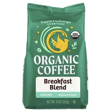 Organic Coffee, Breakfast Blend, Ground, Medium Roast , 9 oz (255 g)