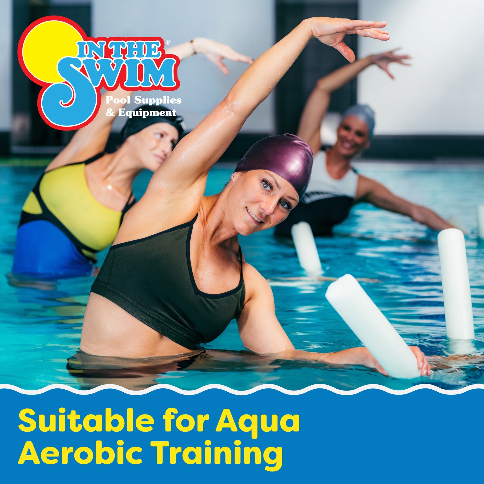 In The Swim 40-Pack, 2-Inch Diameter Standard Pool Noodles – Soft Large Foam