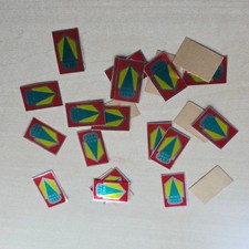 Vintage DKW Auto Union (pre Audi) keyring keychain "cards" 1960s logo badge