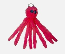 Cute Pink Plush Octopus Keychain   Soft Furry Bag Charm Key Ring Pendant