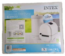 INTEX 26633EG C2500 Cartridge Filter Pump for Above Ground Pools: 2500 GPH Pump