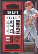 2020 Panini Contenders Baseball Draft Ticket Red #70 Paul Goldschmidt /99