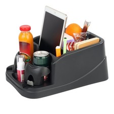 Large Plastic Console Organizer For Cars Trucks Suvs - 2 Cup Holders Phone 