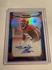 2019 Panini Prizm Isaiah Buggs Red/Blue Prizm Auto RC #184 Alabama